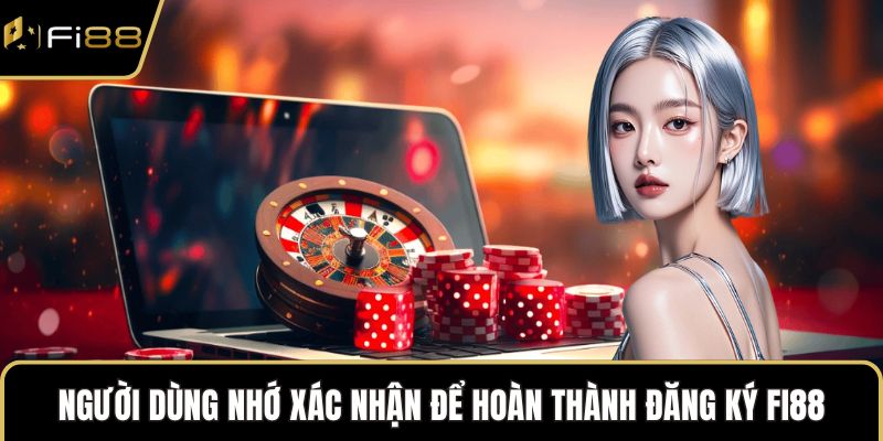 Người dùng nhớ xác nhận để hoàn thành đăng ký FI88